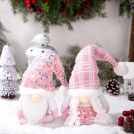 【LADYFT】2Pcs Plush Gnome Ornaments Christmas Gnome Doll Decorations for Holiday Party