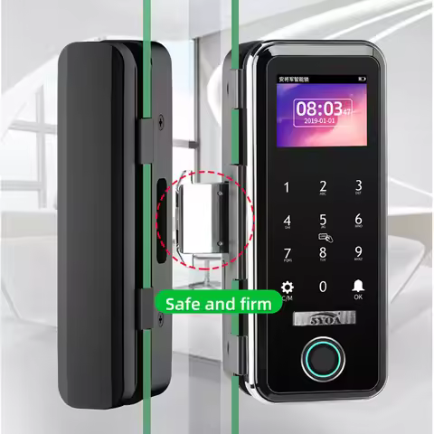 Fingerprint Door Lock For Glass Wooden Metal Door No Limited Smart Home WeChat APP Control Sliding D