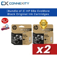 [Bundle of 2] HP 68e EvoMore Black Original Ink Cartridge Black Ink HP Black Ink Printer HP68e Ink C