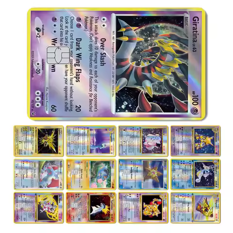 Pokemons Staryu Riolu Toterra Salamence Giratina Alakazam Glefairy Laser Holographic Credit Debit Ca