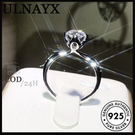 PT950 White Gold Moissanite Ring Women's Four-Claw Fashion TemperamentRing