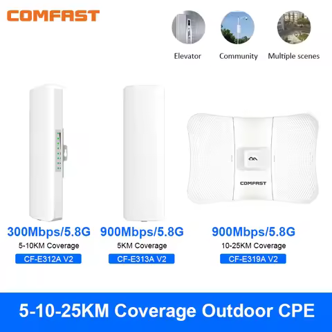 COMFAST 5-25Km Long Range 30dBm High power Outdoor wifi CPE 900Mbp 5G 26dbi Antenna Access Point Sig