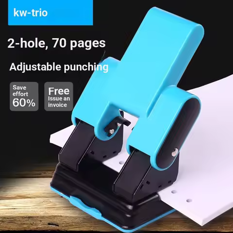 KW-triO 2-Hole Paper Punch Adjustable Hole 70mm/80mm 70 Sheet Capacity 6mm for A4/ A3 / A5/ A6 / B4 