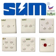SUM PC-311 1 WAY SWITCH (1 GANG, 2 GANG, 3 GANG, 4 GANG, 5 GANG) / CONTROL SWITCH / SUIS LAMPU On of
