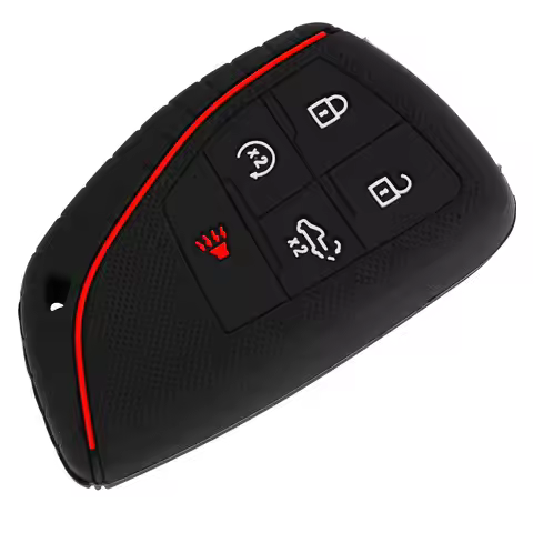 5 Button Remote Key Fob Cover Case Fit For Chevrolet Silverado GMC Sierra Buick 2022 2023 2024 Silic