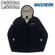 J28 Skechers SKX Waterproof Outdoor Jacket Black Parachute Winter Hiking Mountaineer