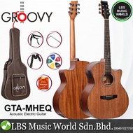 Groovy GTAMH-EQ 41 Inch Full Size Mahogany Acoustic Electric Guitar with Pick Up And Bag  (GTA)