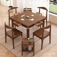 Chess Table Square Playing Card Solid Wood Mahjong Hall with Drawer Table Chess Room Mahjong Table H