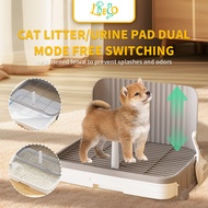 LDECO Indoor Dog Pee Tray With Wall Puppy Training Tray Dog Toilet Pee Pad For Pet Litter Box