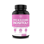 Female Body Wellness Support Myo & D‑Chiro Inositol+ with Folate & Vitamin D 120 Capsules Hormonal &