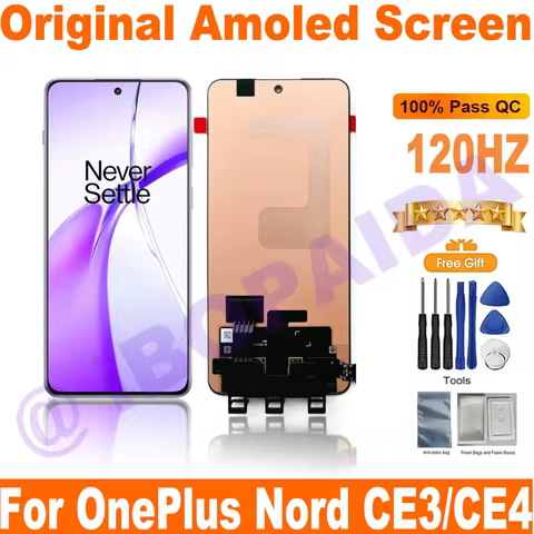 Original AMOLED For OnePlus Nord CE3/OnePlus Nord CE4 LCD Screen Reno 11F CPH2603 Display+Digitizer 