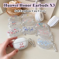 READY STOCK!  For Huawei Honor Earbuds X3 Case simplicity flower pattern for Huawei Honor Earbuds X3