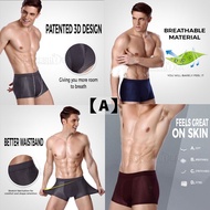 SG SELLER Fast Delivery 🇸🇬(2pcs Set) ice Silk Men's Underwear Male Briefs Boxer Shorts Man Underpants Bamboo Fiber Renoma Style