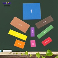 Simhoa 51Pcs Fraction Blocks Math Materials Easy and Fun for Kid Montessori Toys