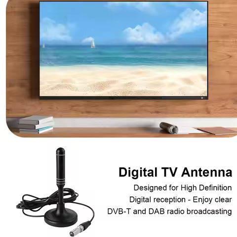 HDTV Antenna 300cm Coax Cable Digital TV Antenna DVB-T DVB-T2 DAB Indoor Outdoor Digital HD Freeview