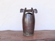 備前燒手工大花瓶 : 燦切系列 手桶造型 (35.7cm) h3-020