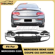 W205 Mercedes Benz C205 C200 C250 C300 Coupe Bodykit C63 Rear Diffuser With Exhaust Tip