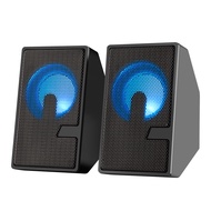 New Computer Speakers System USB Wired SoundBar With Subwoofer LED Colorful Lighting Home Theater For PC Desktop Computer Laptop