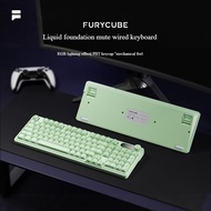 FURYCUBE IP98 Foundation Keycap Keyboard | Wired Silent Mechanical Feel RGB Waterproof