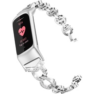 Wearlizer Compatible with Fitbit Fitbit Charge 6/Charge 5 Bands, Adjustable Premium Metal Straps Bli