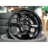 New 15x7J AOW TE37 Flow Formed Rim (set of 4) Black 4x100 for Myvi Bezza Axia Saga City Vios Almera