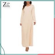 ZANZEN INNER JUBAH ABAYA/LONG INNER/KAFTAN/MUSLIMAH LONG INNER DRESS SUPER SOFT AND