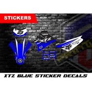 XTZ Sticker Decals Blue White