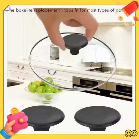 A89Q-4 Sets Dutch Oven Knob Bakelite Replacement Knob Pot Lid Handle For Le Creuset, Aldi, Lodge Ena
