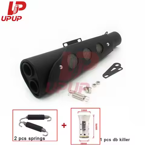 Exhaust Tips Motorcycle Muffler Escape Moto Pipe Universal Motocross Black Slip on For PG1 REBEL 500