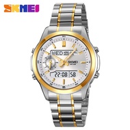 SKMEI 2284 Versatile Men's Dual Display Watch Multifunction 3ATM Business Elegant Male Watch
