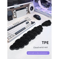 TPE Keyboard Rest Mouse Wrist Pad Keyboard Wrist Rest 108 Keyboard Rest Soft Thunder Black Breathabl