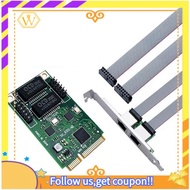 【W】Mini PCIE Gigabit Network Card PCIE to 2 Port RJ45 Network Card Ethernet Gigabit 10/100/1000Mbps 