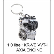 perodua axia engine  1.0 litre 1KR-VE VVT-i keychain 2d