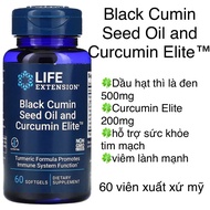 [USA] Black Cumin Seed Oil and Curcumin Elite tablets 60 Life extended tablets extracted from turmer