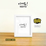 IGOYO Photo Frame Size 8R (20x25cm) E02 Thickness 1.5cm Black and White Frame | Portrait Landscape W