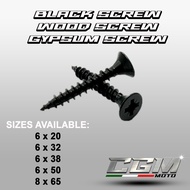 6x50 (2") Black Screw Wood Screw Gypsum Screw Black Drywall Screws•