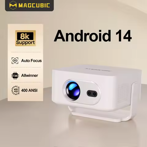 Magcubic Auto Focus Android 14 4K Projector 400ANSI 8K Native 720P HY300 Max With Wifi6 BT5.4 Allwin