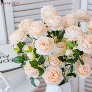 KAMQEN 5 Head Fake Flower Vase Party Decoration Wedding Home Ornament Silk Hydrangea