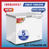 Berjaya Premium 330L Dual Chest Chiller & Freezer BJY-CFSD400B-R6 (White) 5 YEARS Compressor warrant