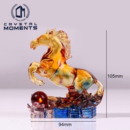 Colored Glaze Liu Li Zodiac Horse "【生肖马】" For Personal & Corporate Giftings L10-7