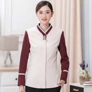 [24 Hours Delivery✈] Hotel Guest Room Auntie Waiter Long-Sleeved Sanitation Cleaning Work Uniform Ho