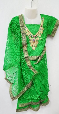 SG Instock Indian Girl Traditioanl Ethnic Costume,  Saree Dress  Lehenga for Deepavali 9271