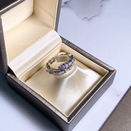 Bvlgari寶格麗小號滿鑽蛇頭戒指18k白金ring