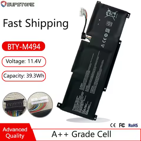 New BTY-M494 3ICP5/71/74 Laptop Battery For MSI MODERN 14 C11M-206US C12M C12MO 14-B5M MODERN 15 A10