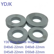 2PCS/LOT Magnet Cincin Ferrite 40*6 40*8 45*8 50*8mm Lubang 22mm Magnet Bulat Hitam Kuat Y30 40x6-22