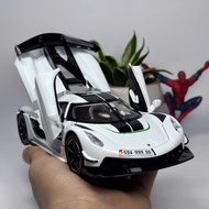 Metal 1:22 scale Koenigseg Jesko supercar model with free VIP license plate