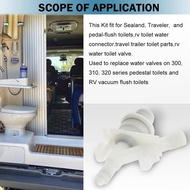 2 Pack 385311641 rv water valve kit,Camper toilet valve replacement kit With Flush Ball Seal Replace