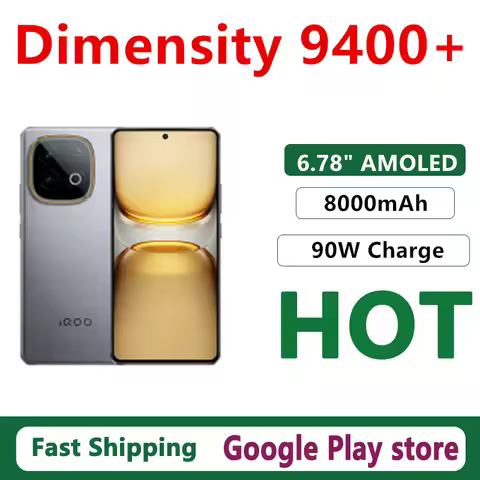Original Vivo Iqoo Z10 Turbo Plus Mobile Phone 90W Charge 6.78" AMOLED 144HZ Dimensity 9400+ 50.0MP 