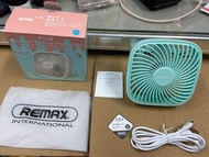 全新remax桌上型小風扇，天藍色，三段式風量，mini fan，附充電線， 筆記本電腦、桌上型電腦、行動電源都可，插電式