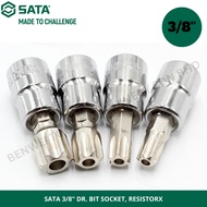 SATA 3/8" DR. BIT SOCKET, RESISTORX / STAR ALLEN KEY / TORX T40 T50 T55 T60